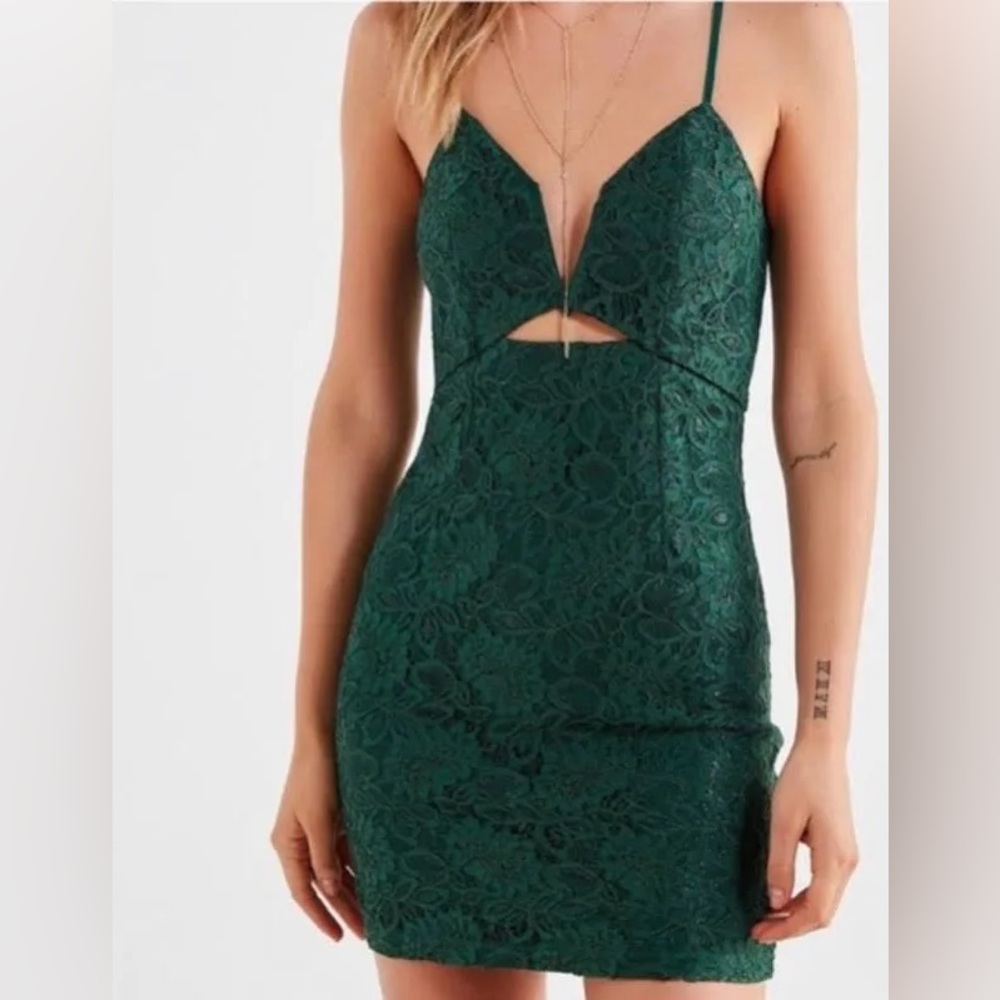 Line and dot Urban Outfitters Green Mini Dress